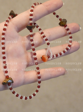 复古文艺设计水蜜桃圣诞节锁骨链