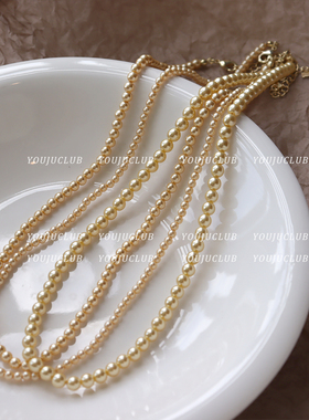 时尚百搭小米粒金豆珍珠气质项链