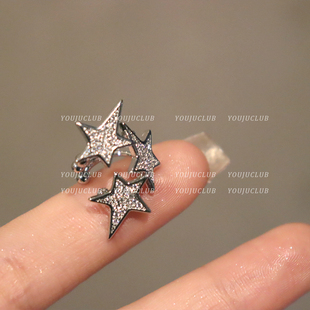YOUJUclub-香岛星星~闪钻精致甜酷个性高级感时髦轻奢耳环耳骨夹