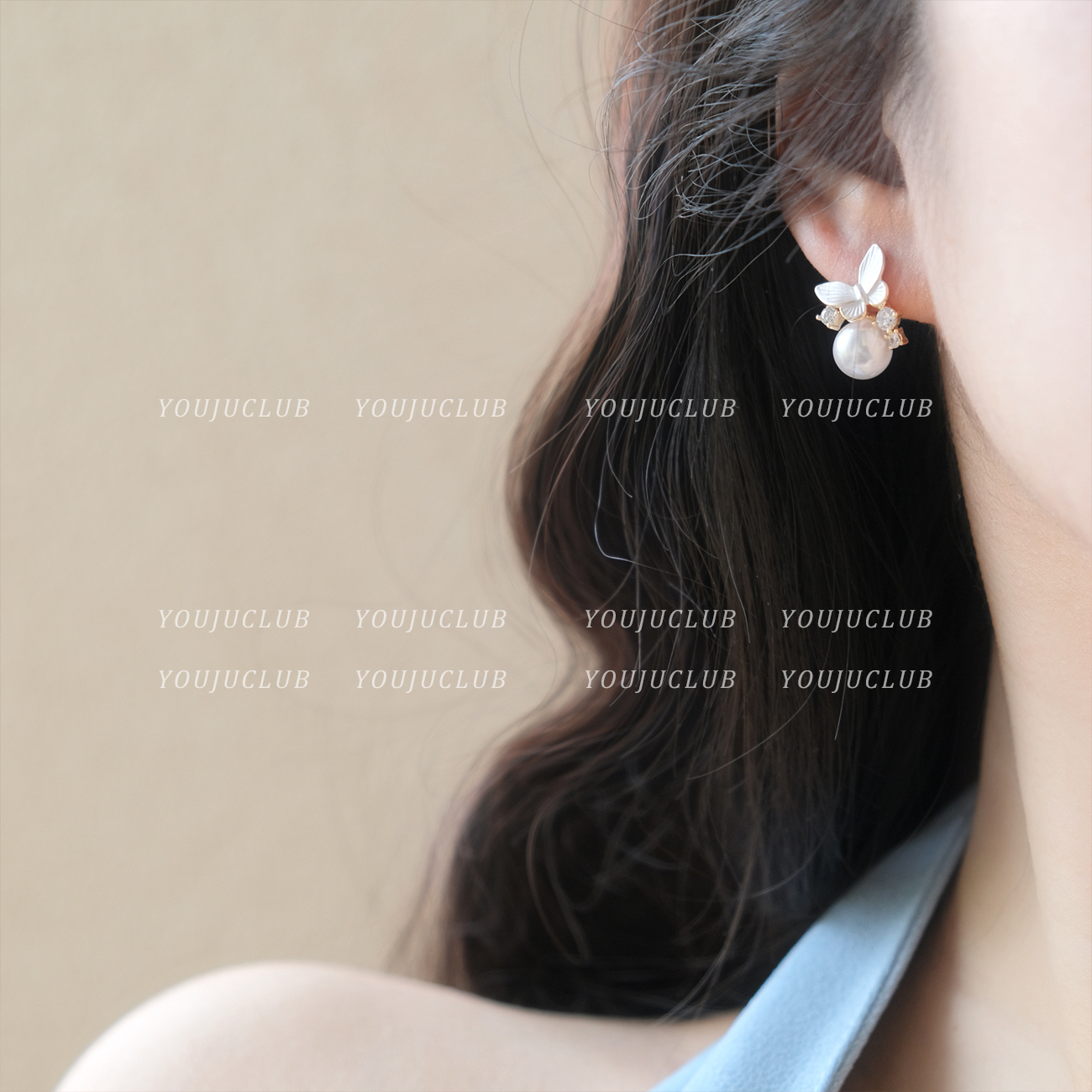 YOUJUclub双飞蝶舞~小巧温柔耳环