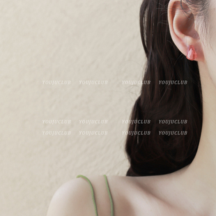 YOUJUclub-石榴花下~显白红色石榴籽耳钉精致小巧可爱耳环耳夹女