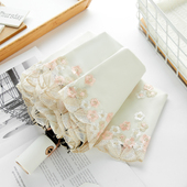 全自动刺绣防晒防紫外线双层蕾丝太阳伞黑胶遮阳晴雨伞女折叠两用