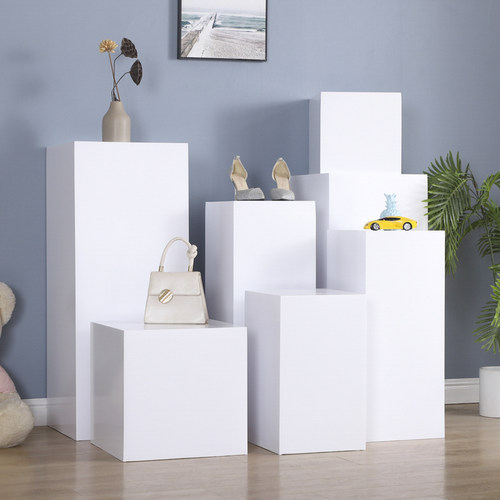定制哑光立方体方形展台白色展示台产品摆件地台橱窗模特增高底座
