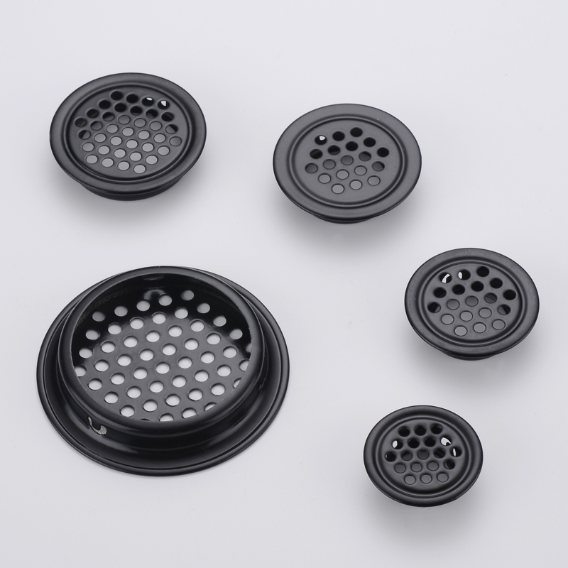 不锈钢透气孔家具橱柜透气网黑色排气盖鞋柜衣柜通风孔散热排气孔