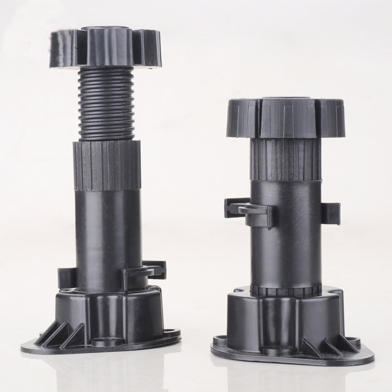 橱柜调节脚黑色增高环保塑料可调沙发腿茶几浴室柜地脚家具支撑脚