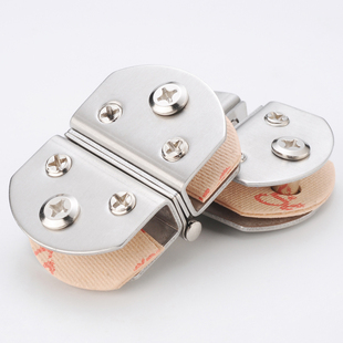 不锈钢玻璃合页酒柜浴室玻璃双面门夹90度玻璃展示柜加厚折叠铰链