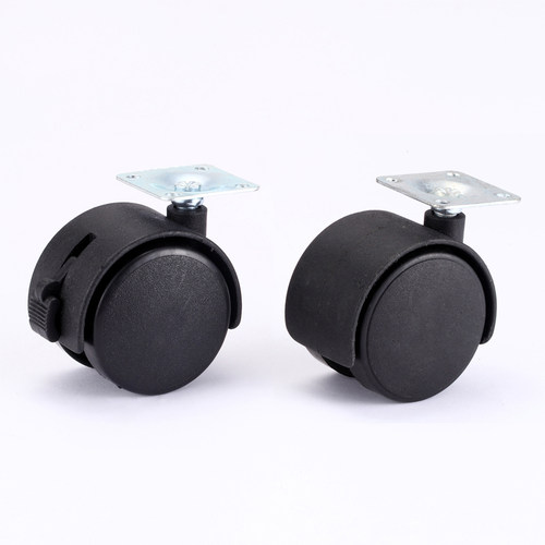 螺杆平板带刹车静音脚轮小推车轮