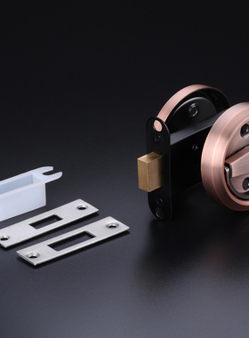 不锈钢暗门锁加厚双面锁卧室抽屉锁青古铜门把手单面黑色拉环锁