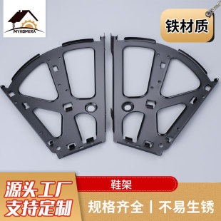 不锈钢翻斗鞋柜单层双层三层骨架支架翻转鞋架反斗式鞋架暗藏鞋架