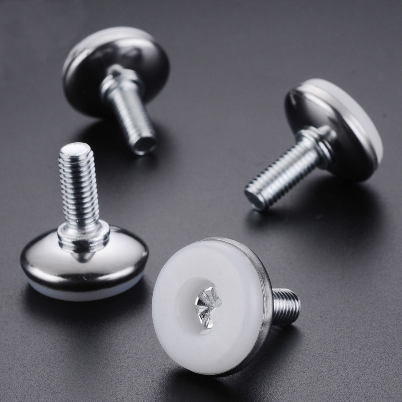 白底尼龙可调脚桌椅茶几底座增高电脑桌调节支撑脚橱柜货架脚底座