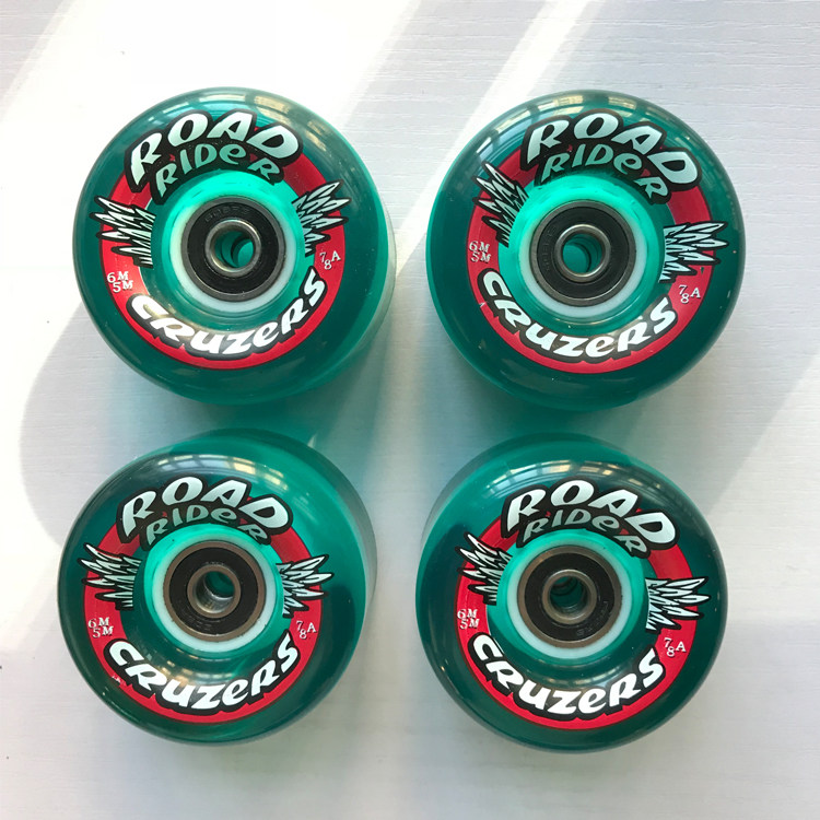 美国进口 Road Rider 滑板轮子公路轮软轮全能刷街轮蓝色65mm 78a