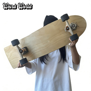 原木陆冲滑板弹簧桥免蹬冲浪滑雪刻滑训练专业陆地冲浪板路冲滑板