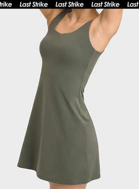 Last Strike运动连衣裙女吊带短裙收腰防走光跑步速干专业网球裙