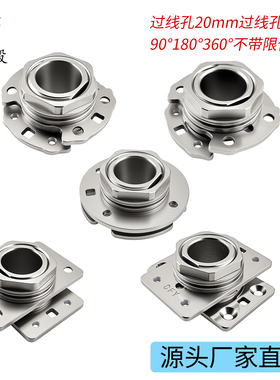 圆型超大过线孔五金阻尼转轴圆方形任意停定位旋转扭矩铰链阻尼器