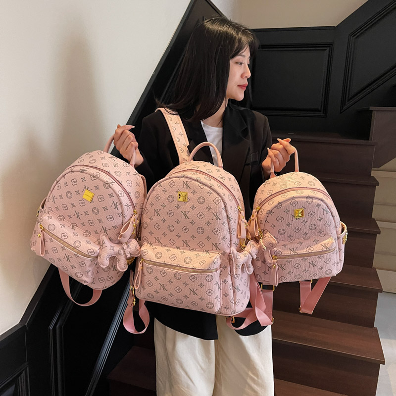 韩版时尚印花女士双肩包洋气迷你轻便外出小背包2025新款流行女包