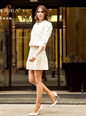 SOLIDEA进口70D美腿袜女耐穿塑身丝袜薄款雨点透肉渐进压力袜透肉