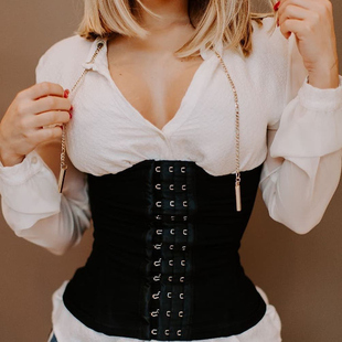 plie巴西进口塑身胸衣收腹束腰腰封腰夹三排扣可调节大小可外穿女