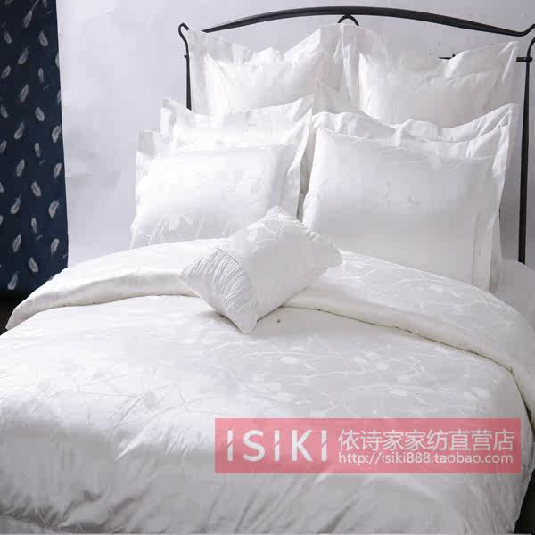 商场撤柜依诗家ISIKI全棉丝缎提花四件套K105/04纯棉床单被套床品