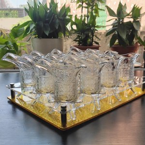 二两100ml白酒壶古代小啤酒樽复古玻璃爵杯帝王杯家用创意中国风