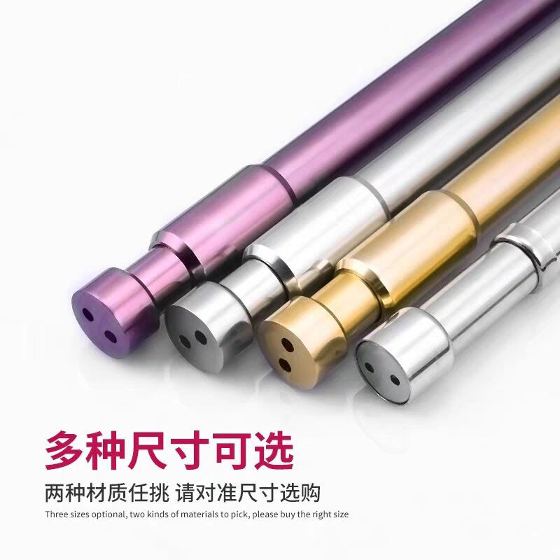 免打孔伸缩阳台衣橱挂衣杆