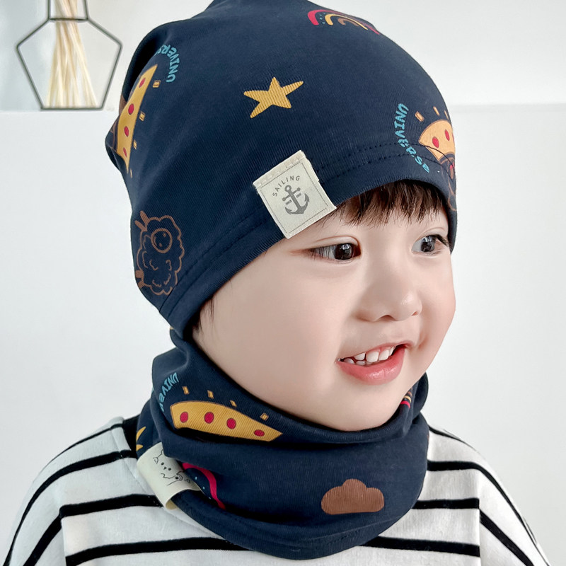 单层薄款中大儿童纯棉帽子围脖套装男童女童帽子薄款全棉透气秋季,童装/婴儿装/亲子装,帽子,淘宝优惠券,粉丝福利购,淘宝优惠卷