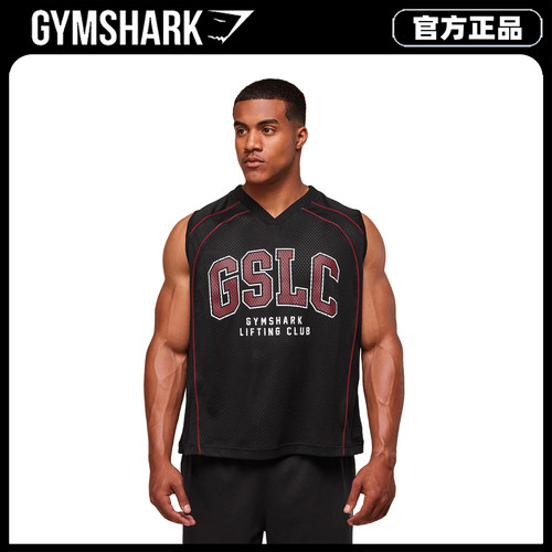 Gymshark GSLC 网眼篮球训练背心男宽松无袖背心撸铁健身运动上衣