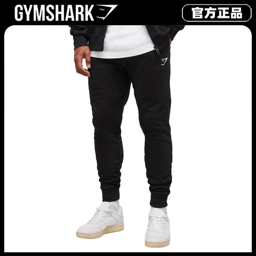 Gymshark Crest鲨鱼束脚卫裤男刺绣健身秋冬日常训练运动休闲长裤