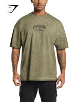 Gymshark Lifting Essentials Basic Series Men's T-shirt, American retro washed Heavy short-sleeved thumbnail 6