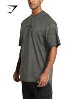 Gymshark Lifting Essentials Basic Series Men's T-shirt, American retro washed Heavy short-sleeved thumbnail 4