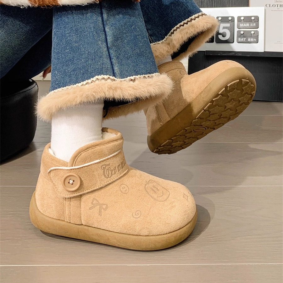 回力毛绒雪地靴女冬季加绒保暖