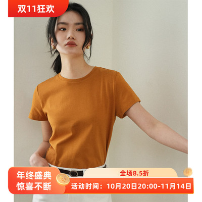 简约基本款圆领纯棉宽松短袖T恤