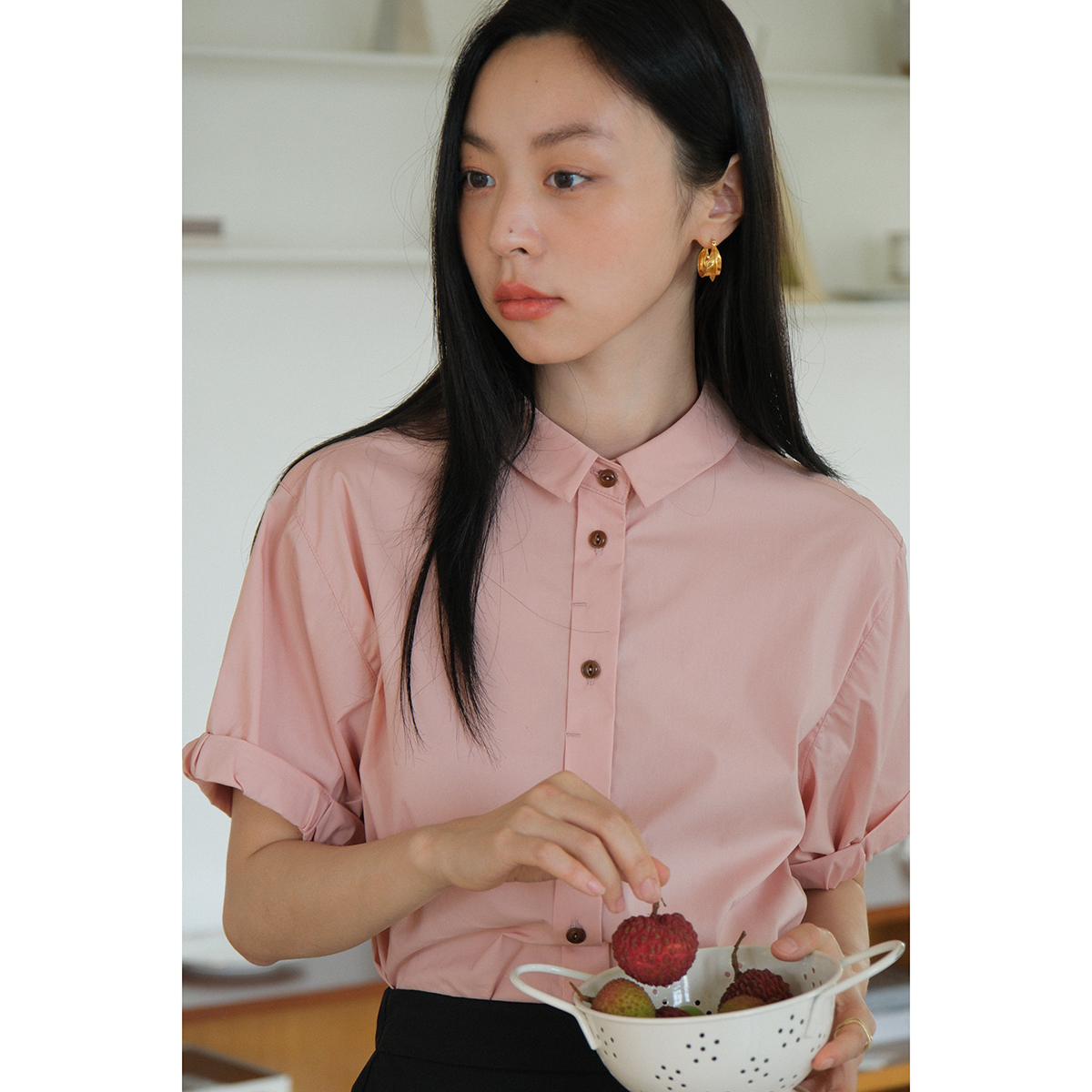 法式云朵袖宽松休闲白衬衫女夏