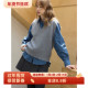 灰色百搭羊毛V领宽松坎肩背心女秋季 复古叠穿内搭针织衫 毛衣马甲