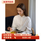 徐莫西 叠穿通勤上衣 女秋新款 好打理白色娃娃领百搭宽松长袖 衬衫