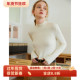 暖暖云朵加绒半高领修身 百搭内搭上衣 T恤女秋冬款 长袖 保暖打底衫