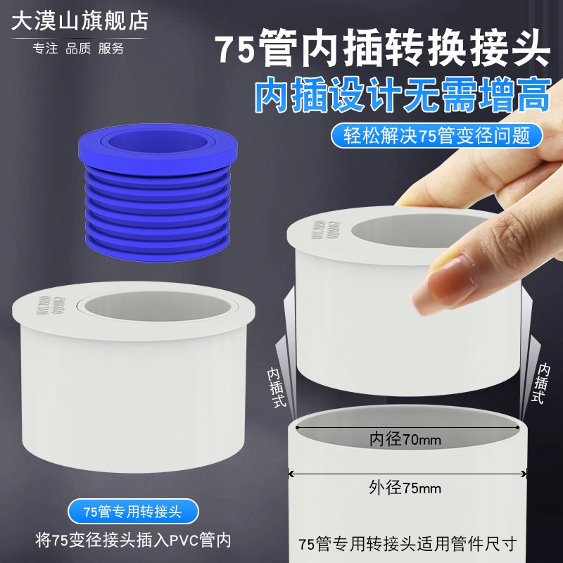 加厚新料 75管专用变径 多款可选
