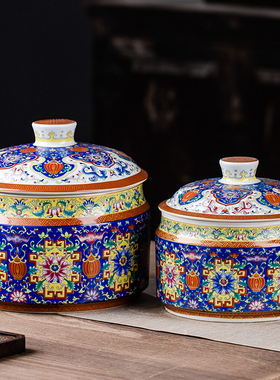 景德镇陶瓷花瓶摆件客厅中式