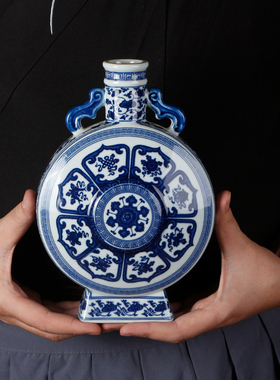 景德镇新中式陶瓷花瓶博古架瓷器