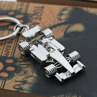 创意金属车模实心大F1钥匙扣 定制刻字 随身汽车钥匙链钥匙圈 男士