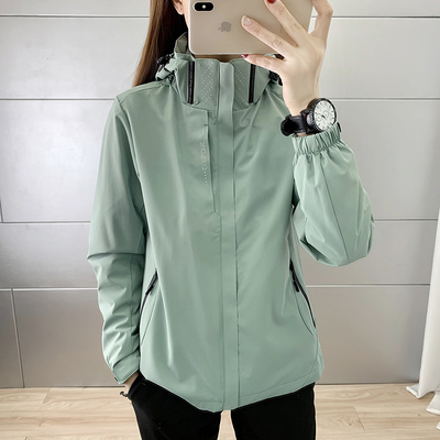 防风防水反光字母女士秋冬