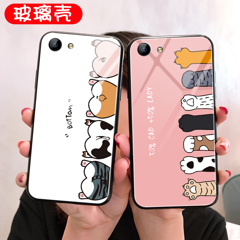 猫咪一加7pro手机壳一加6玻璃套1+5t卡通1+五网红oneplus7pro一