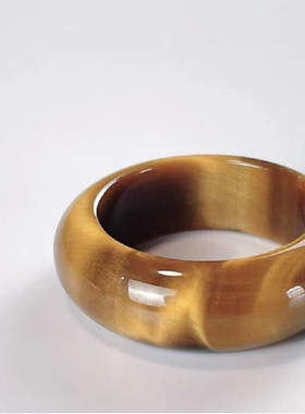 天然正品虎睛石戒指复古风