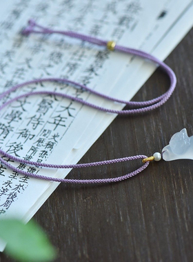 天然高冰玉髓玛瑙项链招财白玉挂件吊坠玉石爆款新款定制