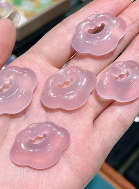 天然玉髓玛瑙中式祥云如意平安情侣玉石锁骨百搭礼物玉髓项链