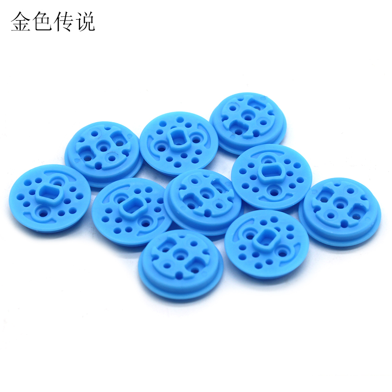 光盘轮B型号(蓝色) TT马达轴连接偏心轮diy手工玩具车机器人配件