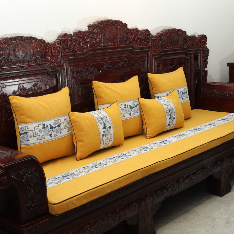 中式风红木椅子罗汉床沙发坐垫