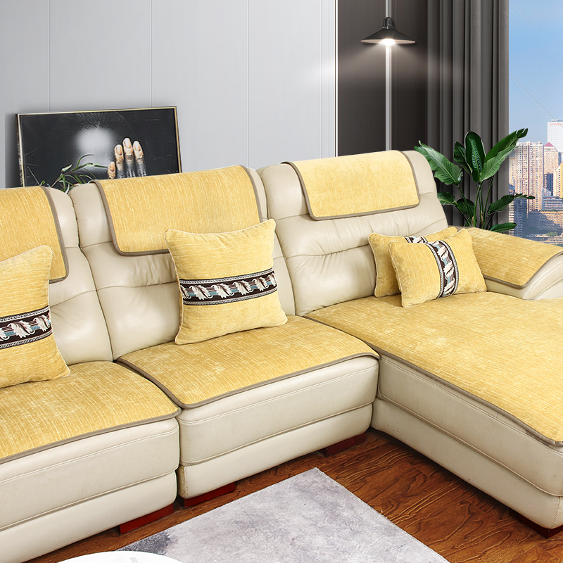 防滑雪尼尔简约风四季通用沙发套