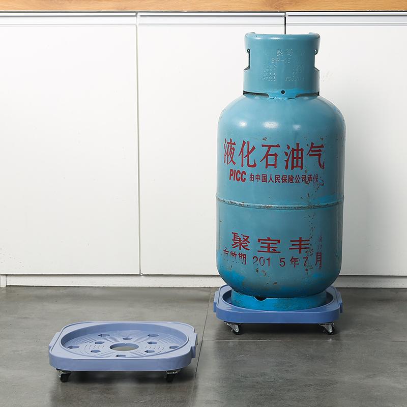加厚煤气瓶瓦斯瓶带轮桶装水底座花架盆托盘液化气煤气罐置物架