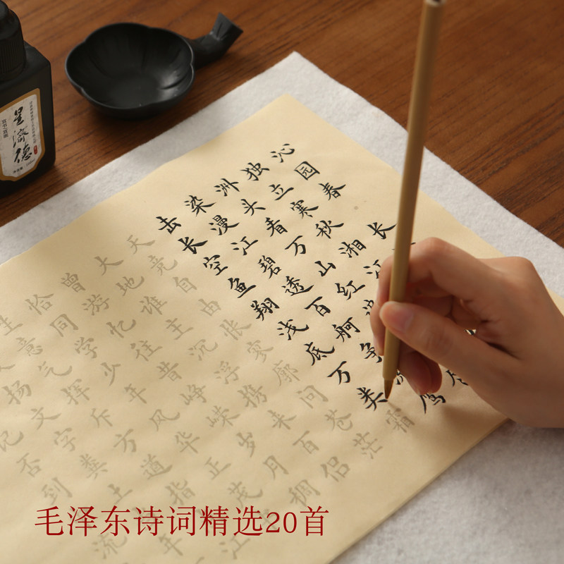 毛泽东名篇20首诗词精选小楷毛笔字帖套装描红宣纸初学者楷书欧体