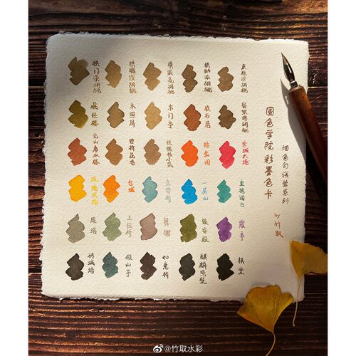凤凰翎30ml防水墨造园棕色钢笔淡